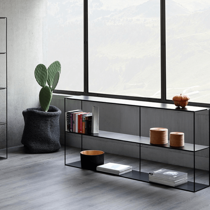 ชั้นวางของ 3 ชั้น DEEPWOOD รุ่น FLAT & SLEEK สีดำ